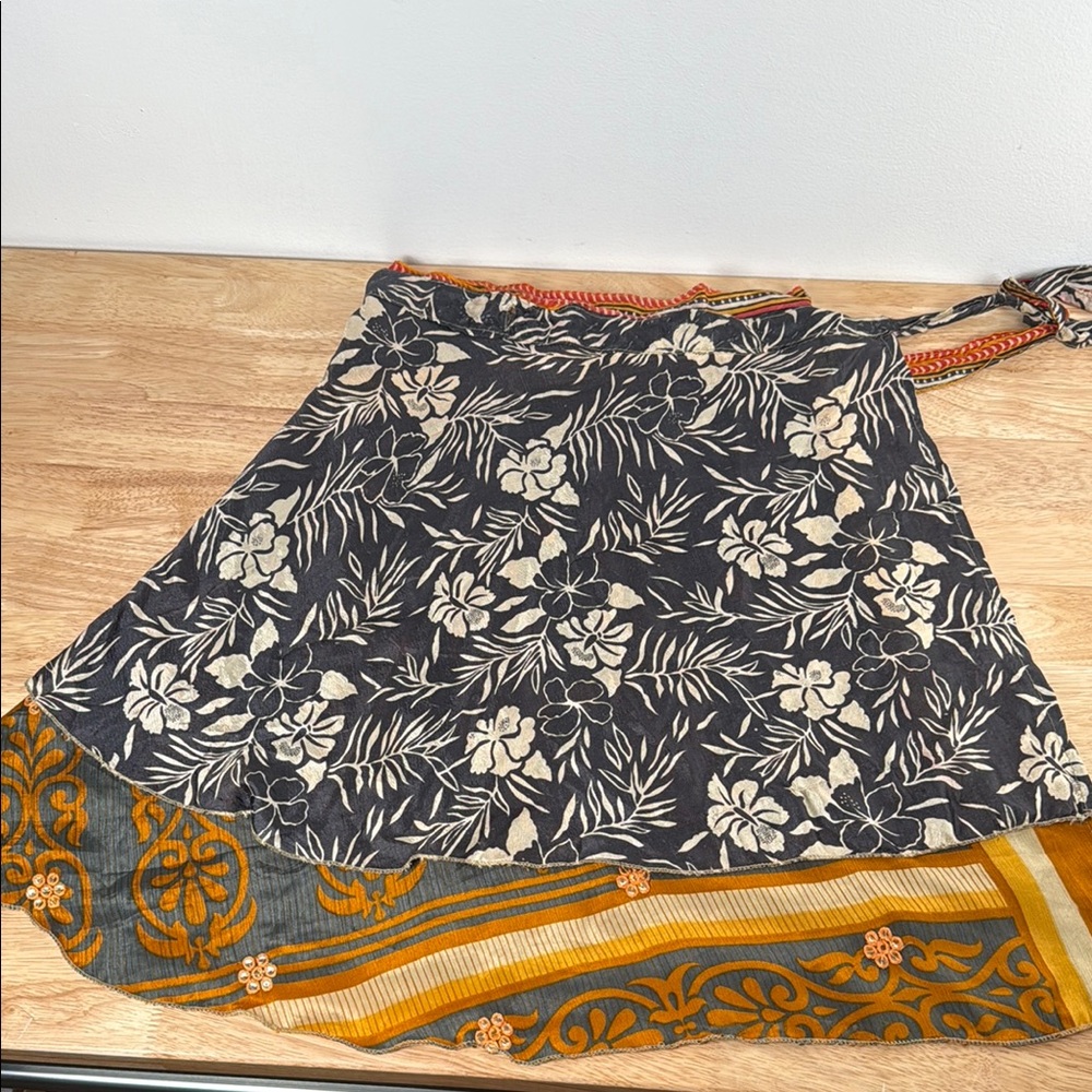 Sari silk true wrap, skirt